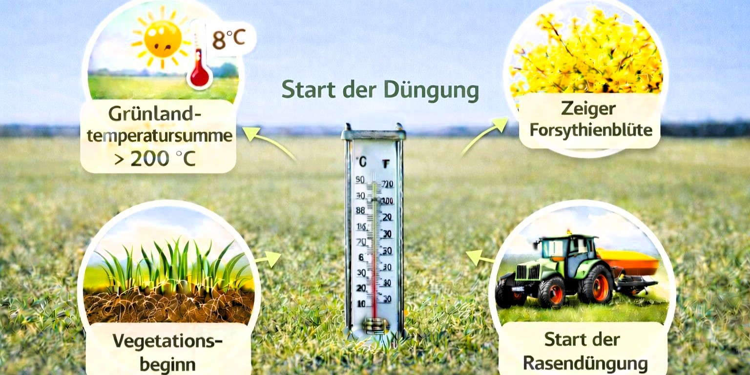 GTS zeigt Düngestart auf Rollrasen an (Bild mit KI erstellt)